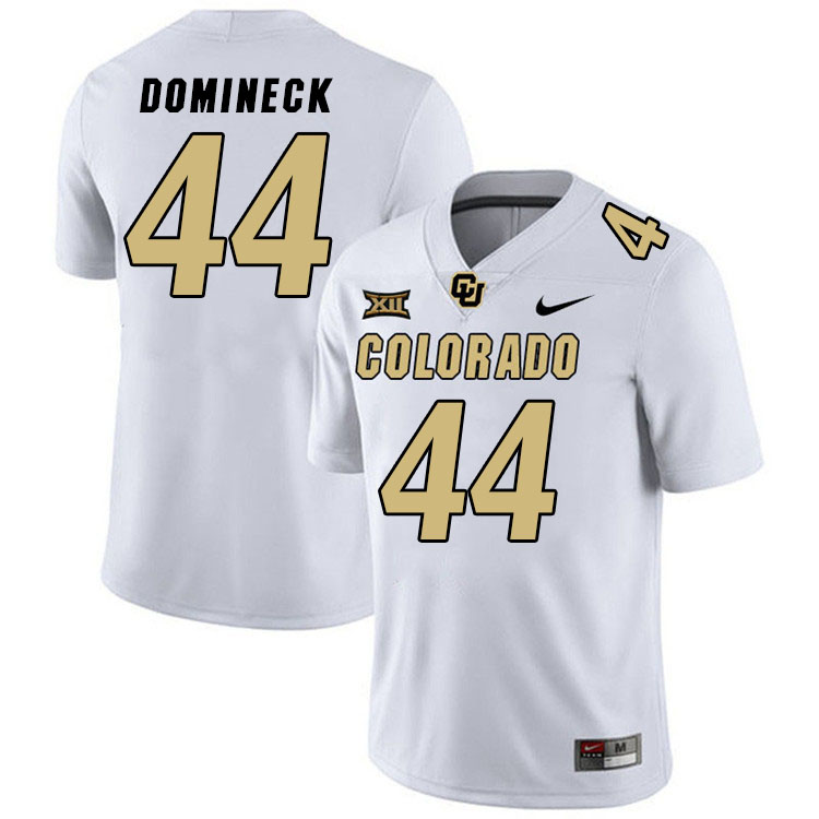 Colorado Buffaloes #44 Jordan Domineck Big 12 Conference College Football Jerseys Stitched Sale-White